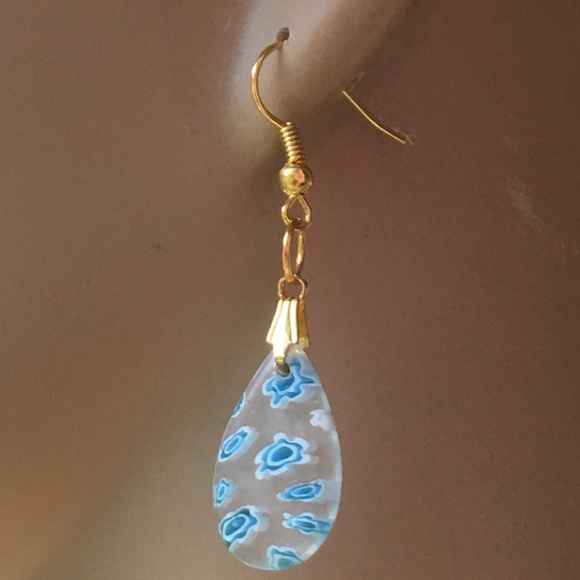 Glass Drop Earrings - Picture 4 of 5