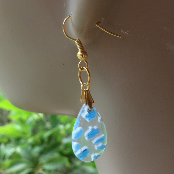Glass Drop Earrings - Picture 5 of 5