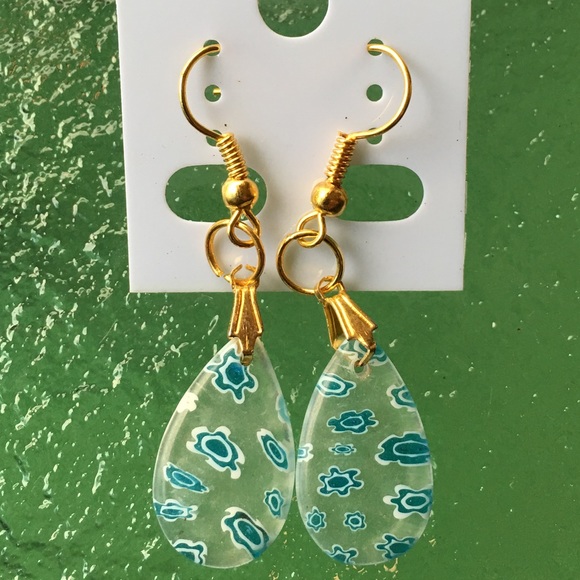 Glass Drop Earrings - Picture 3 of 5