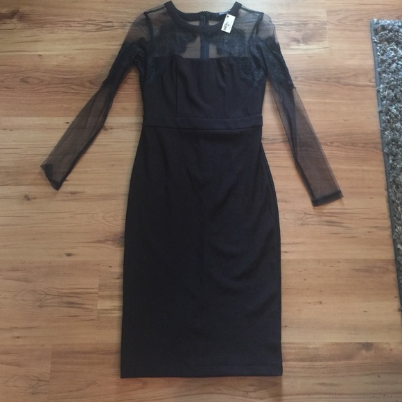 Black dress w sheer sleeves