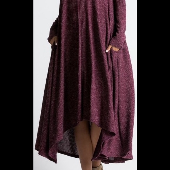 🏆HOST PICK🏆🇺🇸Wine Ribbed Side Pockets Maxi - Picture 2 of 4