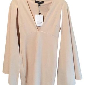 Nwt ivory Cape dress