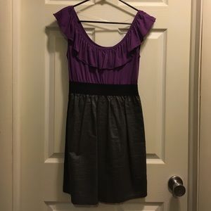 Purple and grey dress