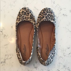 New Lucky Brand Emmie Leopard Flats, size 8.