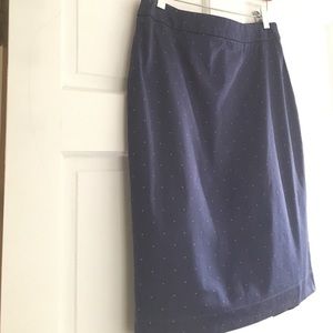 J. Crew Polka Dot Cotton Pencil Skirt