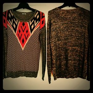 Geometric ecote light weight sweater