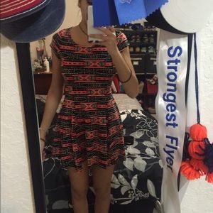 tribal print skater dress size M