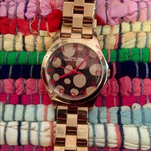 Marc Jacobs rose gold and pink watch.