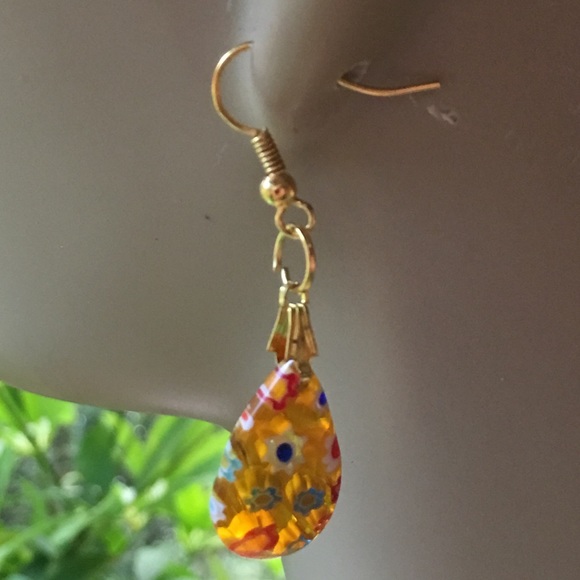Glass Drop Earrings - Picture 3 of 5