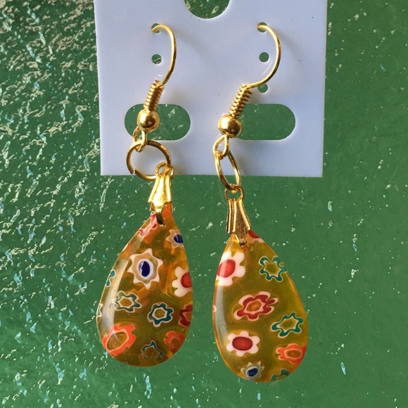 Glass Drop Earrings - Picture 4 of 5