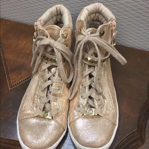 Michael Kors gold high top shoes