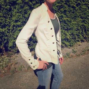 Maurice's Ivory Military Style Jacket