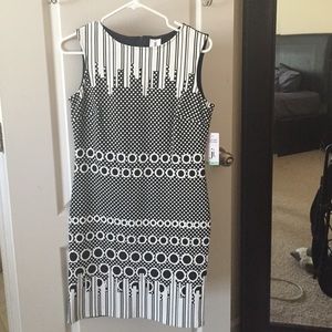 Brand new black and white dress