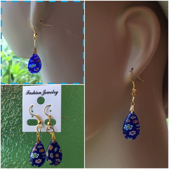 Glass Drop Earrings - Picture 3 of 3
