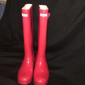 Red Hunter Rain boots size 8