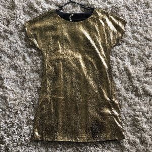 Gold glitter dress