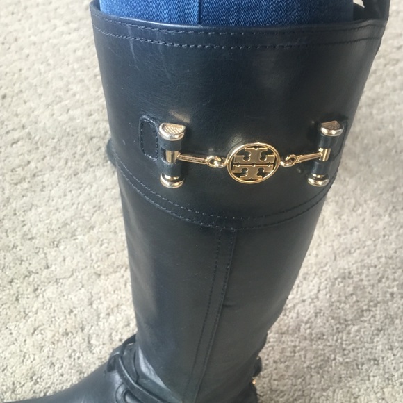 Tory Burch black leather riding boots