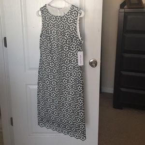 Black and white flower dress