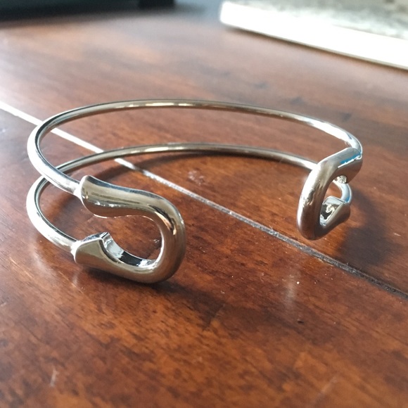 Silver Safety Pin Bangle