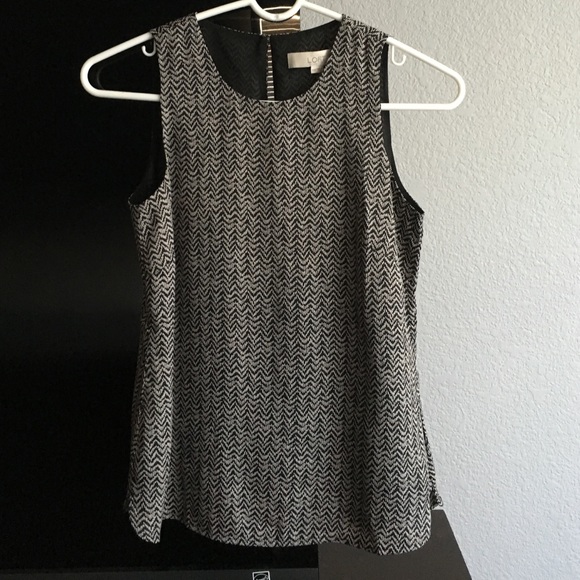 Loft chevron sleeveless top
