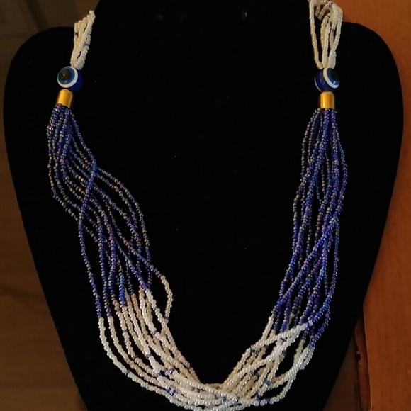 Glass bead necklace