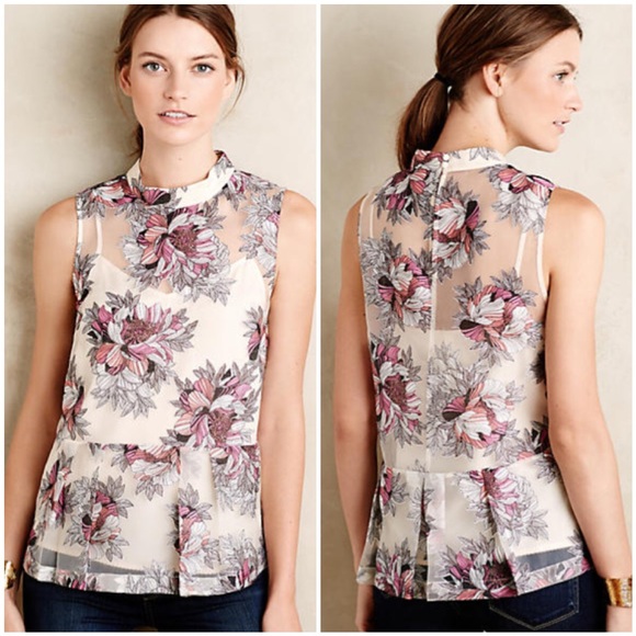 Anthropologie Tops - Anthropologie Moulinette Soeurs Peony Blossom Top