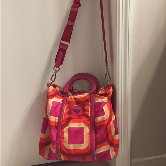 Beautiful Prada nylon & leather tote & crossbody - Picture 1 of 7