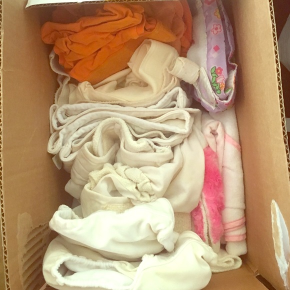 Box of cloth diapers. Mostly Bum Genius