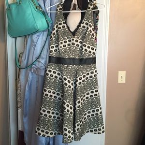 Black and cream dress