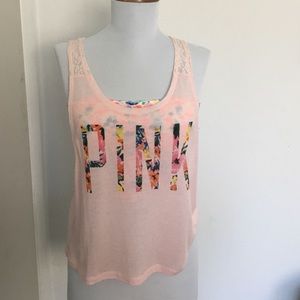 VS Pink crop top with under shirt