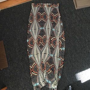 Charlotte Russe Aztec Print Maxi Skirt