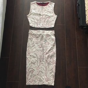 Zara matching skirt set - printed