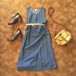 Vintage 90's Denim Dress - Talbots Size Small