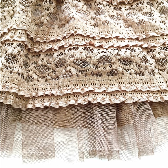 NWOT Brown Lace Skirt - Picture 4 of 4