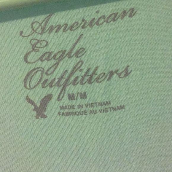 SOLD- AE American Eagle Light Blue Tee Shirt M - Picture 3 of 4