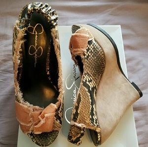 Jessica Simpson slingback opentoe wedges