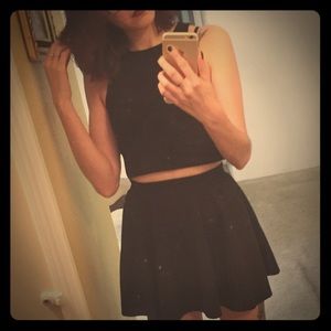 Black skater skirt