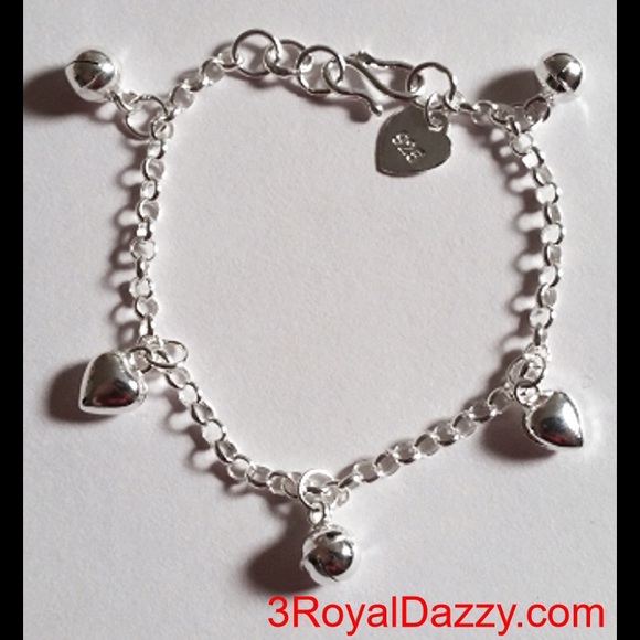 Sweet 925 Sterling Silver Charm Baby Girl Bracelet