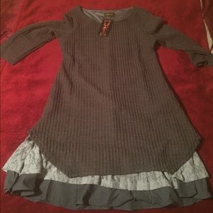 Layered sweater dress