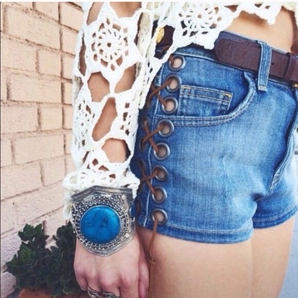 LF Carmar Annie stretch denim high rise shorts-NWT - Picture 3 of 4