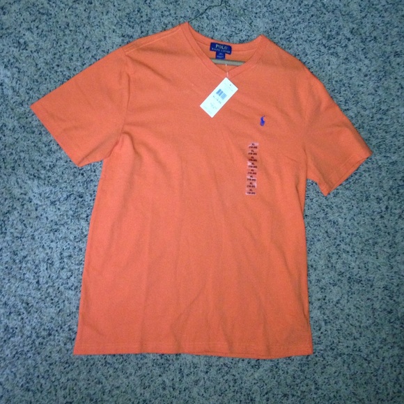 Polo Vneck Tshirt (Orange)