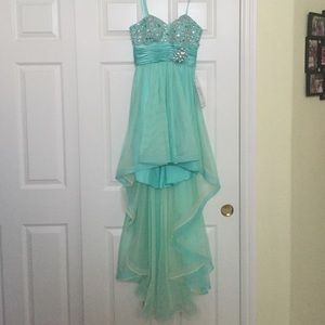Mint Green High-Low Prom/Homecoming Dress