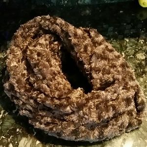 Infinity scarf dark brown super soft new