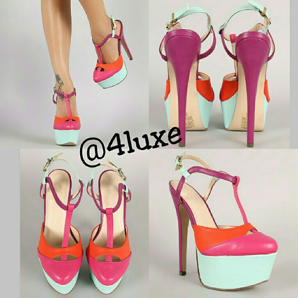 SALE😍Heels👠Multi Color SLINGBACK CLOSED TOE - Picture 4 of 4
