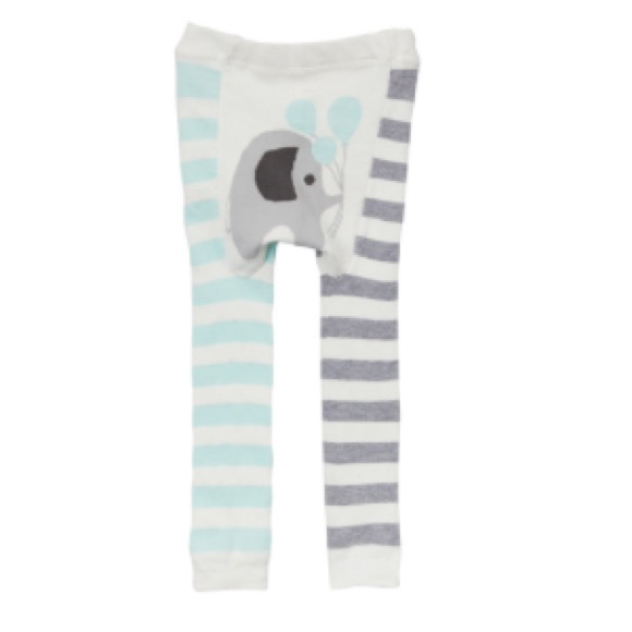 Cozy Knit Blue Elephant Leggings - Picture 3 of 4