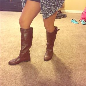 Brown riding boots