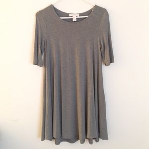 Grey Short Sleeve Forever-21 Mini Dress