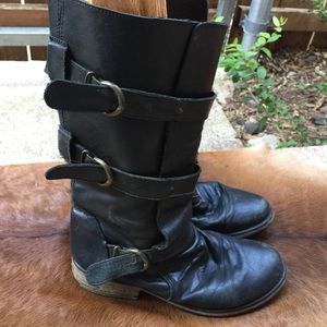 Steve Madden Leather Moto Boots