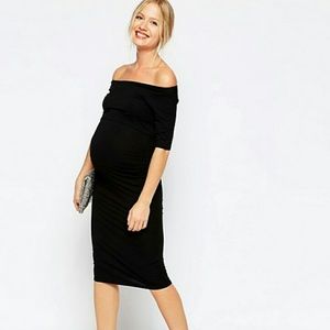 ASOS Maternity Bardot Dress with Half Sleeve