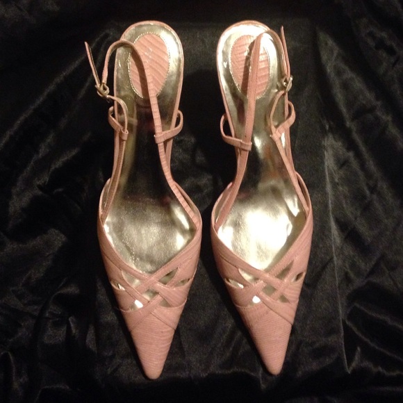 Nina heeled sling back sandals - pink